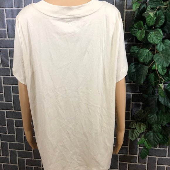ST JOHNS BAY WMS SZ 2X V NECK TAN CLASSIC TEE - Picture 3 of 6